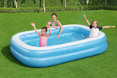Piscină Bestway Family, piscină dreptunghiulară pentru copii, ușor de asamblat, culoare, 262 x 175 x 51 cm