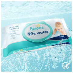 Chusteczki dla niemowląt Pampers 99% Water, 12 opakowań po 60 chusteczek = 720 chusteczek dla niemowląt, lekki balsam 99% wody