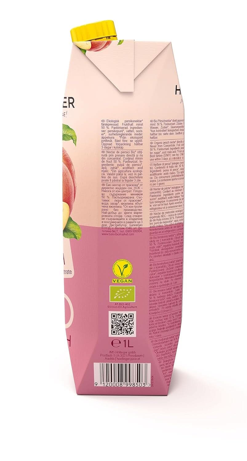 BIO Brzoskwinia, 1 litr Napoje bezalkoholowe Naty Shop