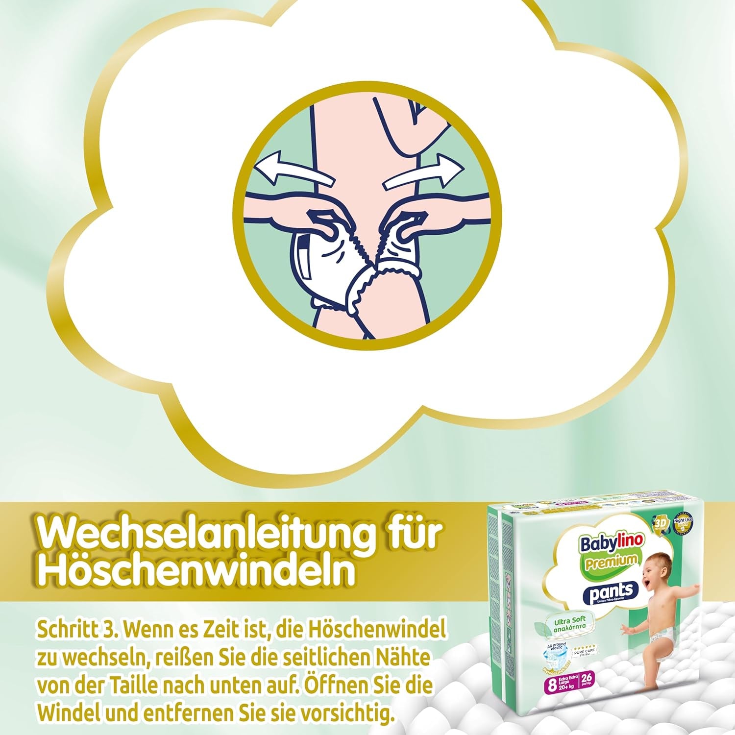 Spodnie Premium rozmiar 8 z ultramiękkim filtrem, XXL (20+ kg), 26 sztuk