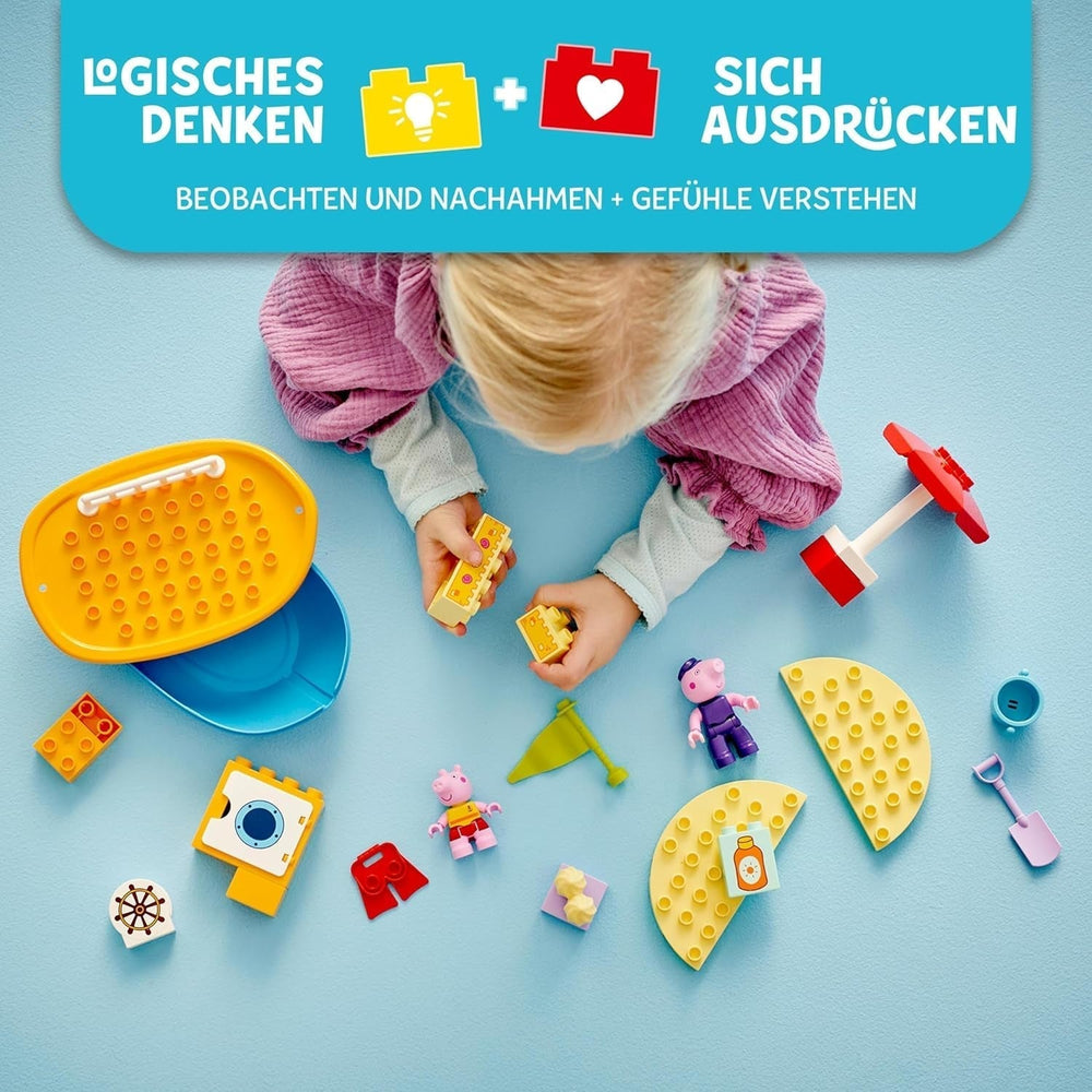 LEGO DUPLO Wycieczka łodzią Peppy: zestaw zabawkowej łodzi do budowania i przebudowy z 2 figurkami, kreatywna zabawka, pomysł na prezent dla 2-latków, chłopców i dziewcząt 10432 Zestawy do budowania Besuche den LEGO-Store