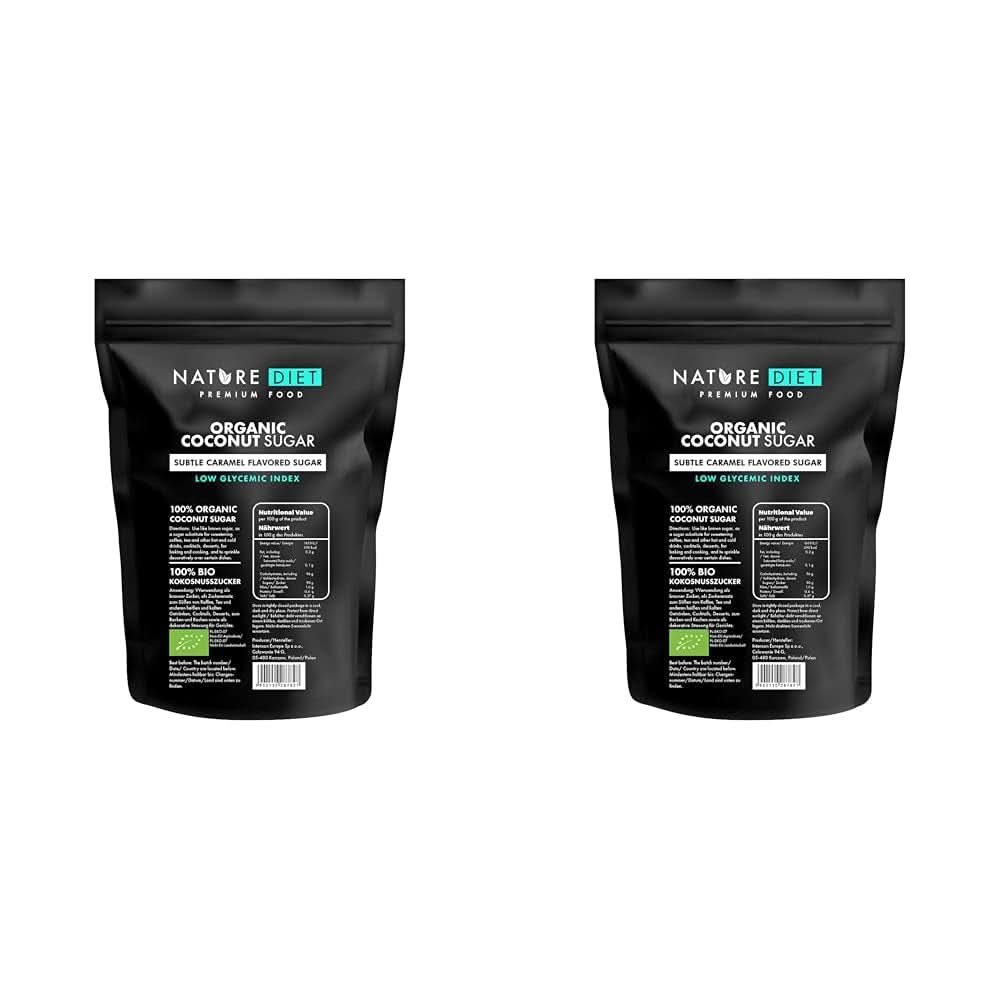 Organiczny cukier kokosowy o smaku karmelowym, 1,5 Kg Słodziki Naty Shop