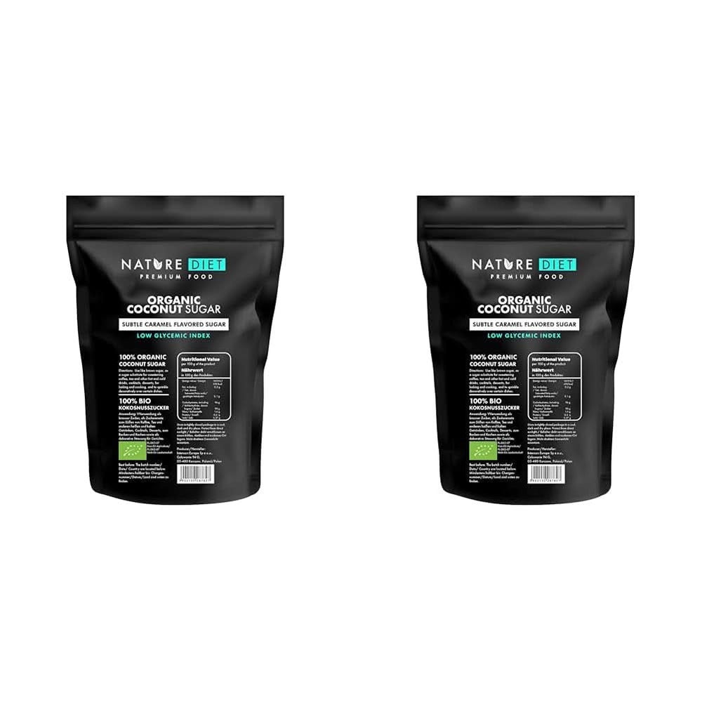 Organiczny cukier kokosowy o smaku karmelowym, 1,5 Kg Słodziki Naty Shop