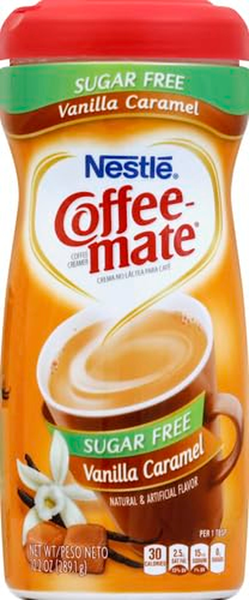 Coffee-Mate Karmel waniliowy, Bezcukrowa śmietanka do kawy w proszku, Kaffeesahne Pulver - Vanille Karamell - OHNE ZUCKER! z USA