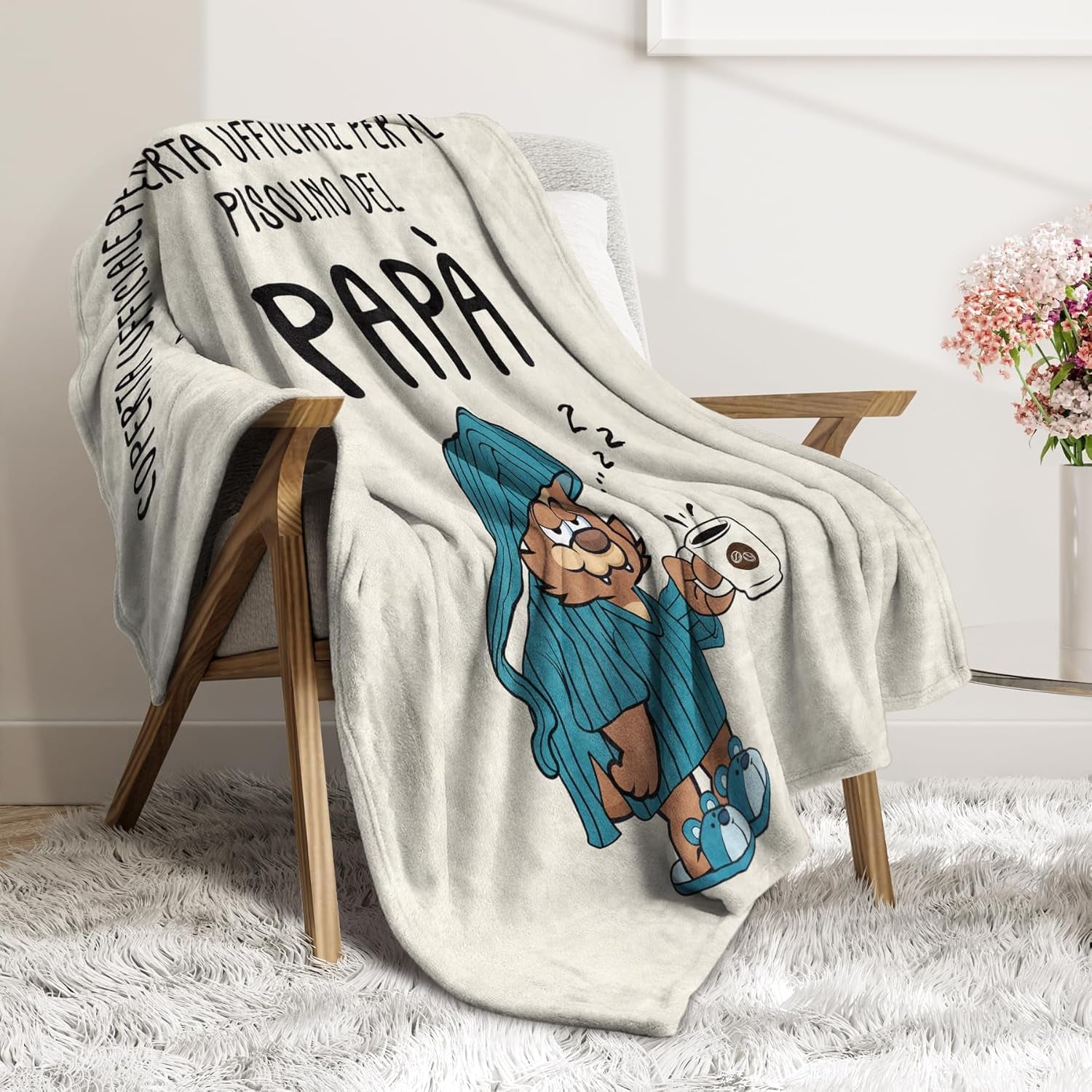 Musaecoin prezent dla taty, prezent urodzinowy dla taty, pomysły na prezent dla taty, prezenty dla taty, koc flanelowy 50-60 cali, prezent na Boże Narodzenie dla taty, prezent na dzień ojca Łóżka i koce musaecoin