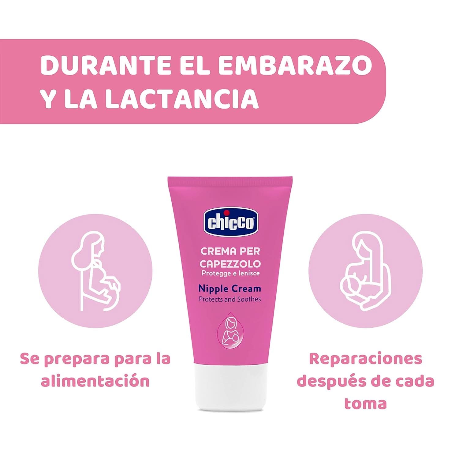 Chicco Brustwarzencreme, Bereitet Die Brustwarze Auf Das Stillen Vor, Nährend, Parfümfrei Und Sicher Für Kinder, Hinterlässt Keine Flecken Auf Dem Gewebe Akcesoria Żywność i karmienie piersią Bebe Naty Shop