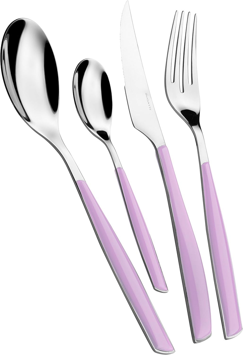 BUGATTI Glamour, Zestaw sztućców na 6 szt., 24 szt. Stal nierdzewna 18/10 Naty Shop Liliowy