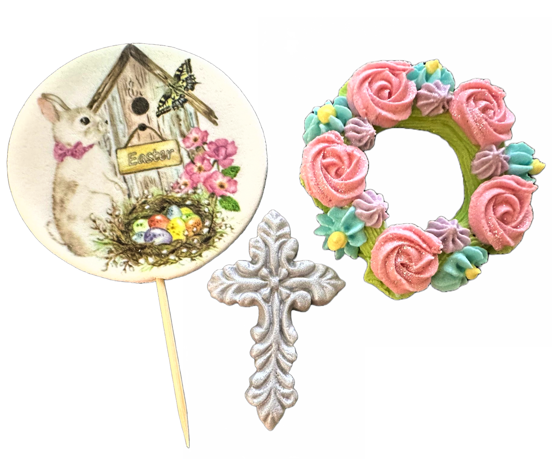 Zestaw 3 jadalnych dekoracji z masy cukrowej, Ozdoby Wielkanocne ze sklepu Sugar Paste Nati