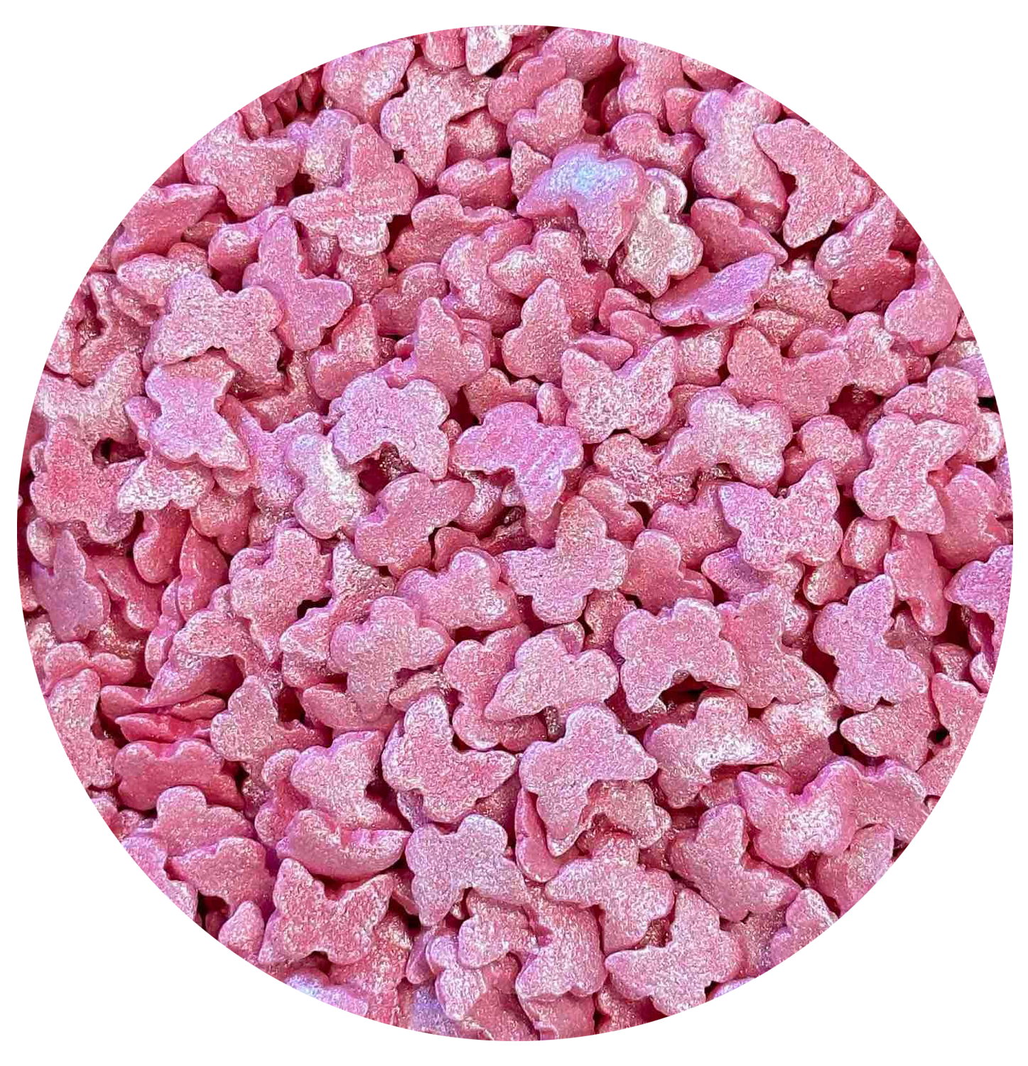 Różowa posypka motylkowa 100g Nati Shop