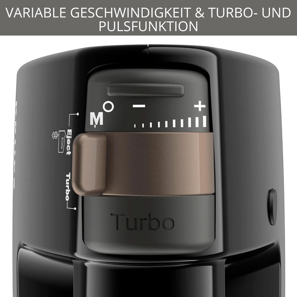 Krups 3Mix 7000 Mikser ręczny 60 Jahre Special Edition, 500 Watt, Knet- Und Rührhaken Aus Edelstahl, Langes Netzkabel, Zubehörtasche, F6085811, Schwarz/Kupfer Kitchen Naty Shop