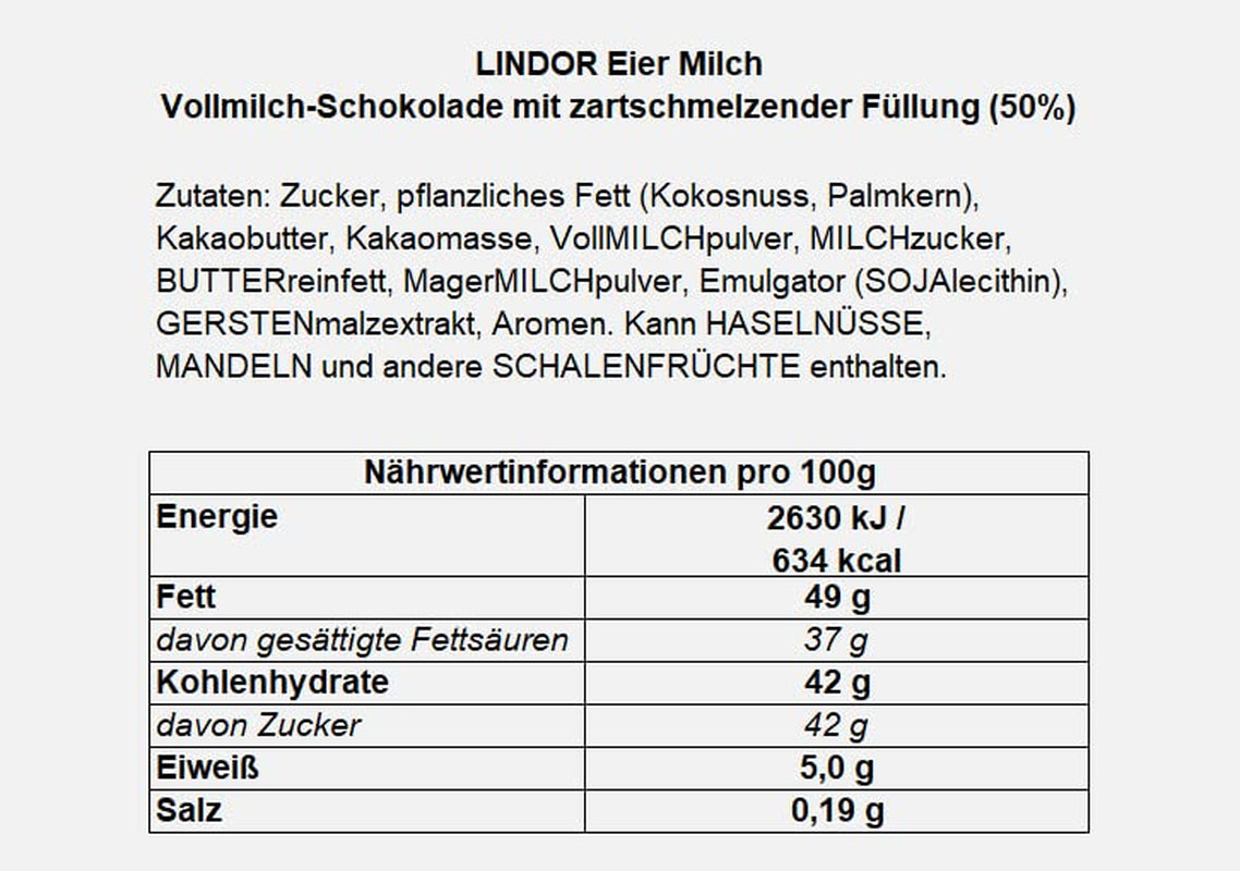 Jajka LINDOR z czekoladą Lindt | 4 pudełka po 450 g każde | Jajka LINDOR z rozpływającą się w ustach czekoladą mleczną, nadzieniem białym, ciemnym i orzechowym | Czekolada Wielkanocna | Prezent czekoladowy | Pisanki | Czekoladowe jajka
