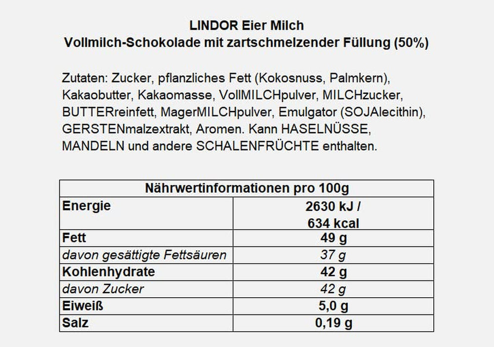 Jajka LINDOR z czekoladą Lindt | 4 pudełka po 450 g każde | Jajka LINDOR z rozpływającą się w ustach czekoladą mleczną, nadzieniem białym, ciemnym i orzechowym | Czekolada Wielkanocna | Prezent czekoladowy | Pisanki | Czekoladowe jajka