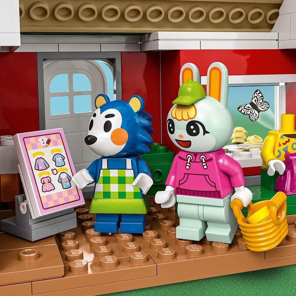 LEGO Animal Crossing Tailoring Sisters Kreatywny zestaw do odgrywania ról, prezent dla dziewcząt, chłopców i fanów gier wideo w wieku od 6 lat, zestaw przygodowy 77055 Zestawy do budowania Besuche w sklepie LEGO