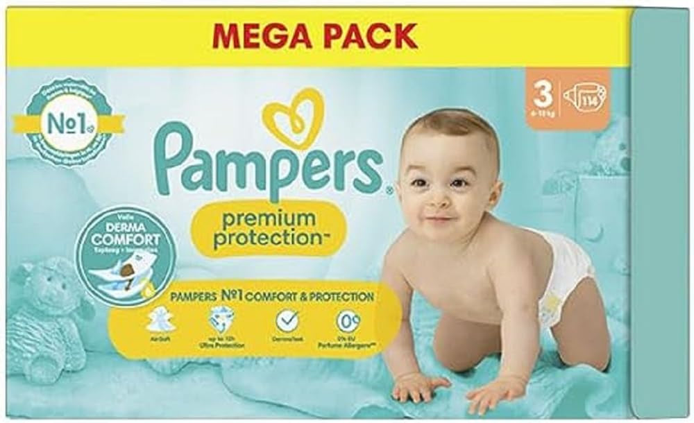 Pampers Premium Protection Rozmiar 6, 74 pieluszki, 13kg+, nr 1 dla komfortu i ochrony wrażliwej skóry