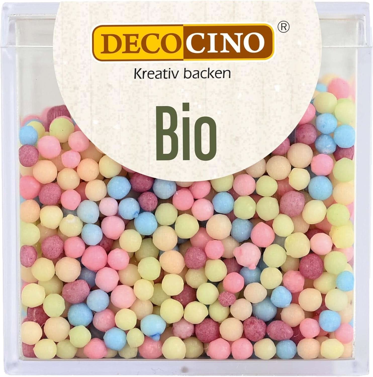 DECOCINO Organic Sprinkle Pearls - 60 gramów - Organiczna posypka dekstrozowa Sprinkles Naty Shop