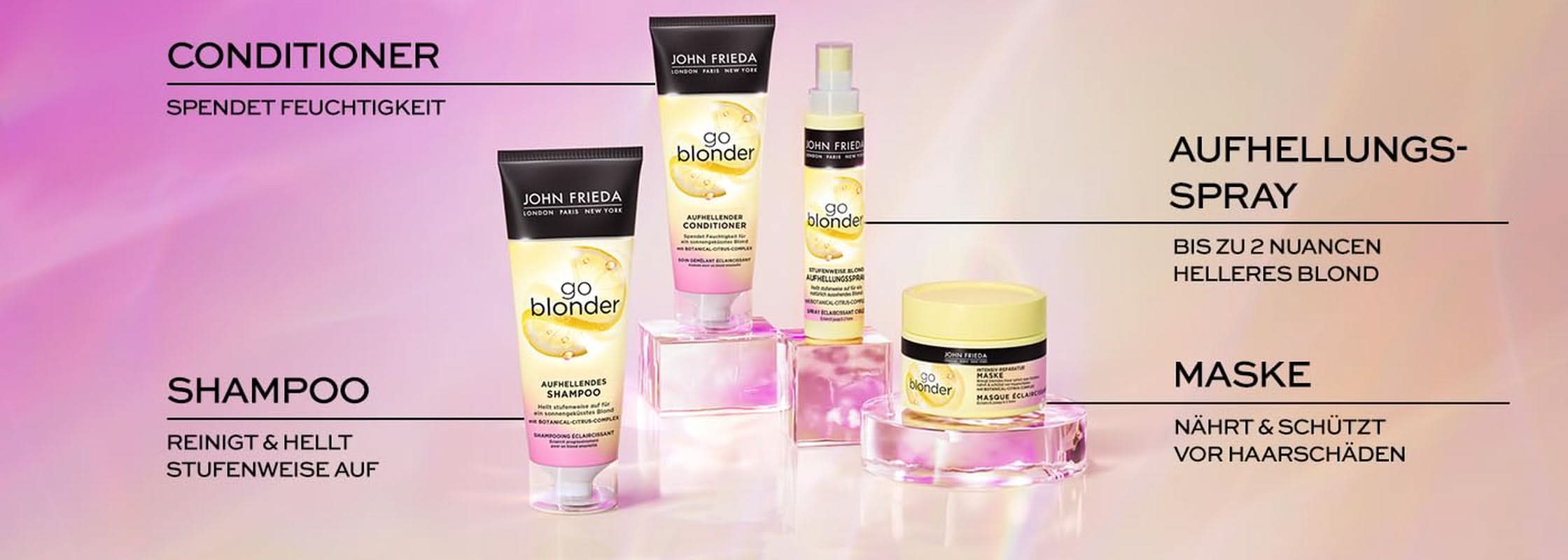 John Frieda Sheer Blonde Go Blonder Szampon, 250 ml pod prysznic i do kąpieli Naty Shop