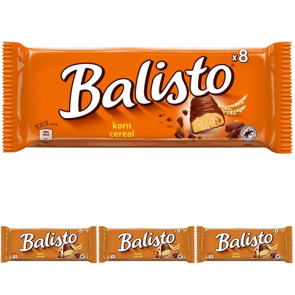Balisto Chocolate Pack luzem, batoniki czekoladowe Yoberry, płatki zbożowe i jogurt, 8 x 18,5 g, czekolada, batoniki musli, opakowanie zbiorcze czekolady (148 g)