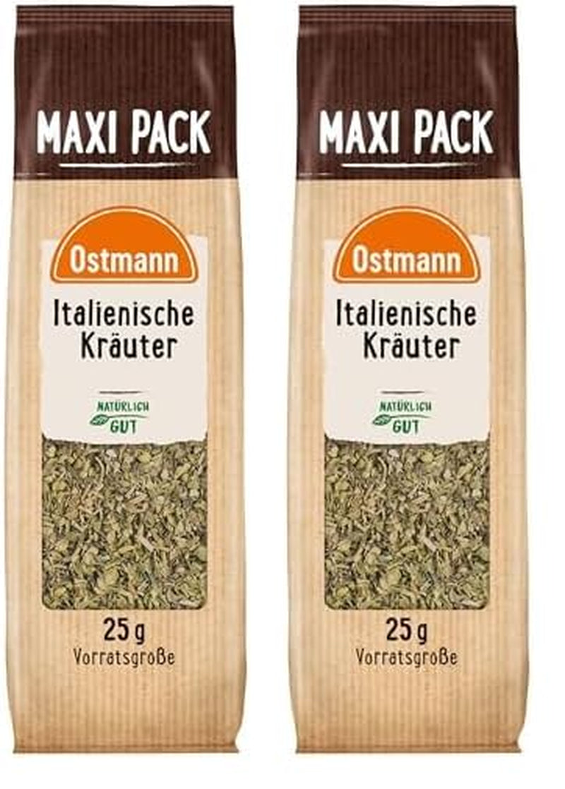Ostmann Gewurze - Italienische Kräuter gerebelt | Śródziemnomorska Kräutermischung zum Würzen von Tomatensauce, Gemüse- und Fleischgerichten | 25 g w Vorteilsbeutel
