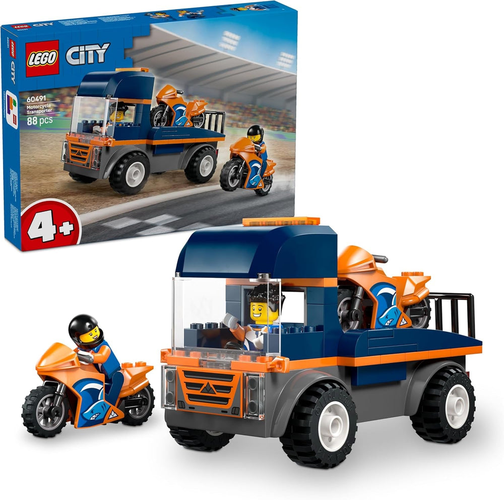 LEGO City F1 Williams Racing & Haas F1 Race Cars - Toy Formula 1 Building Models with 2 Driver Minifigures & Start Lights - Small Gift Idea for 4+ Year Old Toddlers, Boys & Girls - 60464