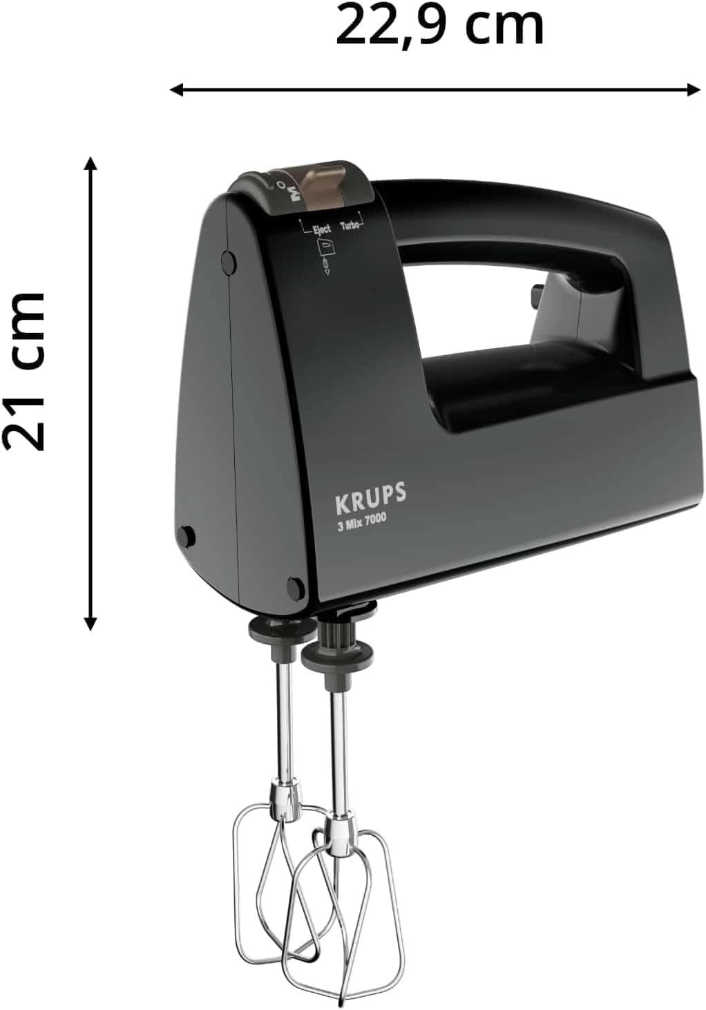 Krups 3Mix 7000 Mikser ręczny 60 Jahre Special Edition, 500 Watt, Knet- Und Rührhaken Aus Edelstahl, Langes Netzkabel, Zubehörtasche, F6085811, Schwarz/Kupfer Kitchen Naty Shop