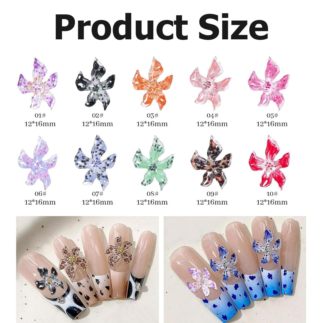 100Pcs 3D Blume Nagel Charms Nägel Zubehör Nageldesign Glitzersteine Nailart Strasssteine Flower Nail Charms Luminous Flower Nail Art Charms Bunte Blumen Deko Nagel Steinchen Flowers Nail