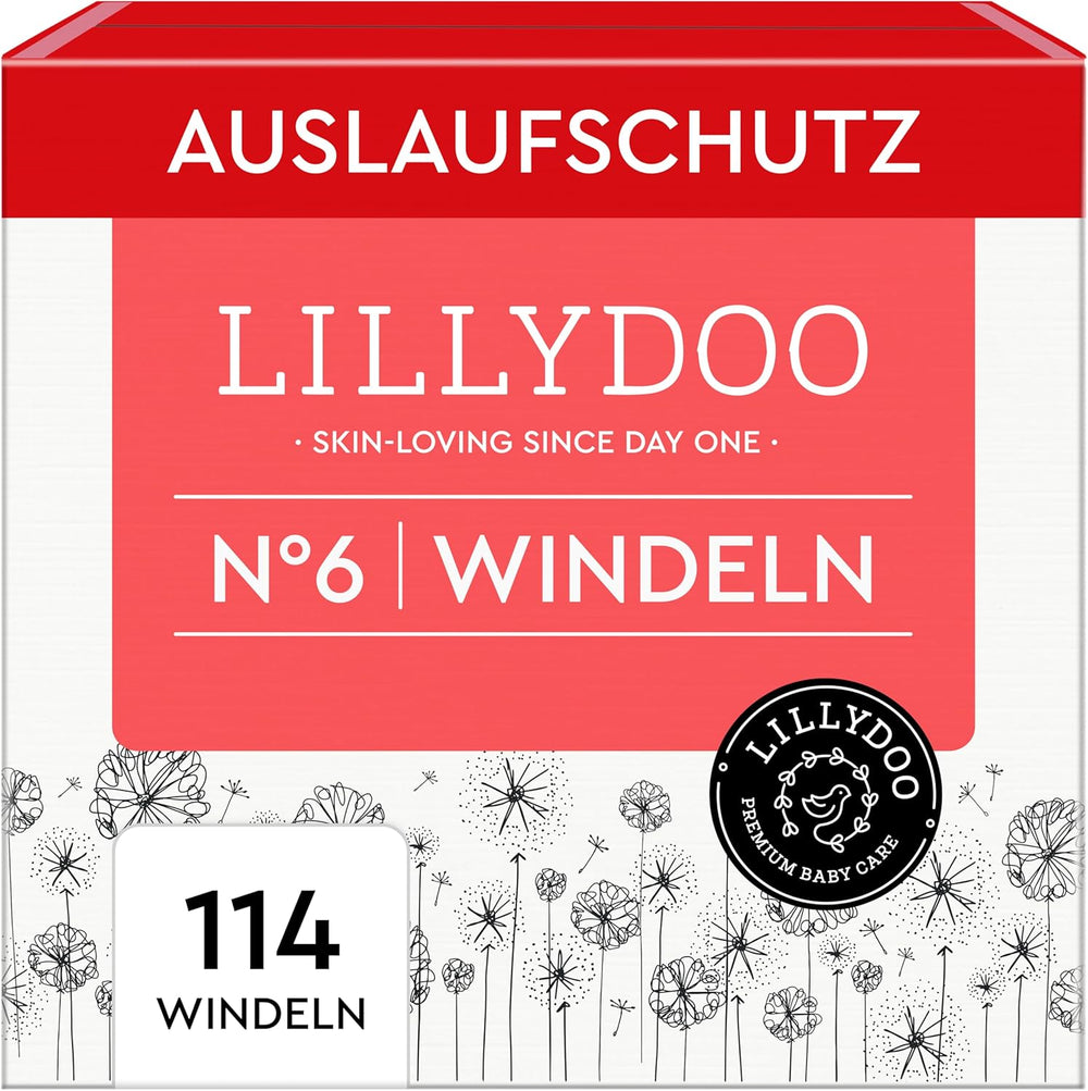 LILLYDOO Pieluchy dziecięce Przyjazne dla skóry - Rozmiar 3 (6-10 kg), 29 sztuk, niezawodna ochrona przed wyciekami, miękkie, bezzapachowe i bez balsamu dla skóry wrażliwej, testowane dermatologicznie
