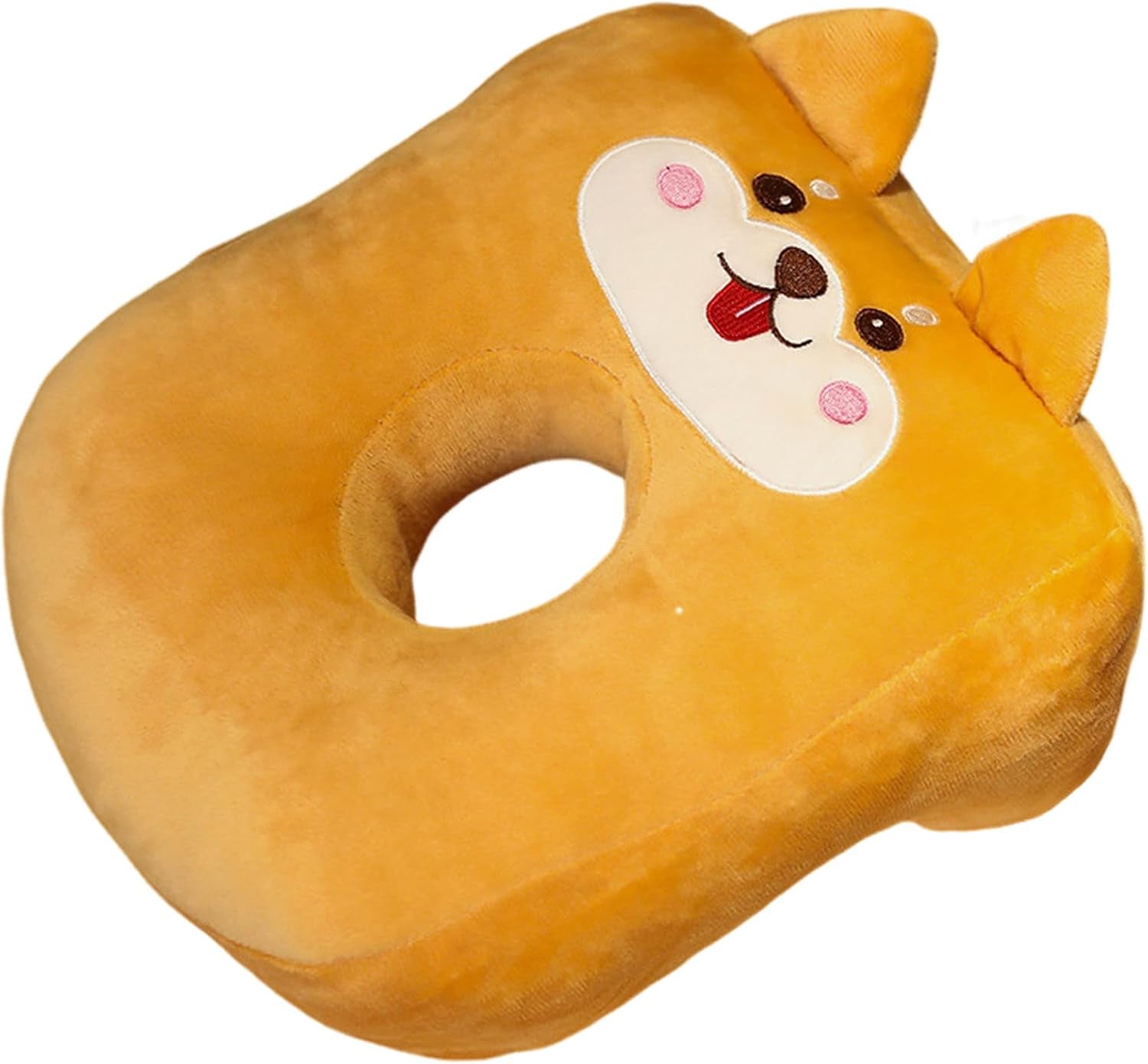 Pernă de somn pentru birou, bumbac de memorie, pernă drăguță cu gaură pentru ureche, pernă de somn moale, pernă pentru urechi pentru dormit lateral pentru femei, fete, copii (pisoi gri) Perne ortopedice cervicale Naty Shop Cățeluș portocaliu