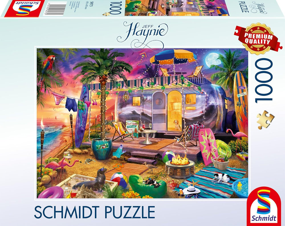 Schmidt Spiele 58573 Jeff Haynie, Mit Dem Wohnwagen Am Meer, układanka 1000 elementów Puzzle Naty Shop Domyślny tytuł