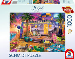 Schmidt Spiele 58573 Jeff Haynie, Mit Dem Wohnwagen Am Meer, układanka 1000 elementów Puzzle Naty Shop Domyślny tytuł
