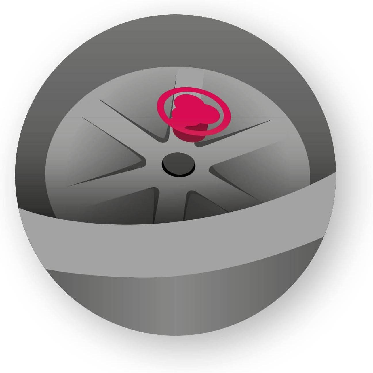 Scheurich Wave Globe High, recipient înalt din plastic, granit negru, diametru 29,8 cm, înălțime 40 cm, volum 6 l.