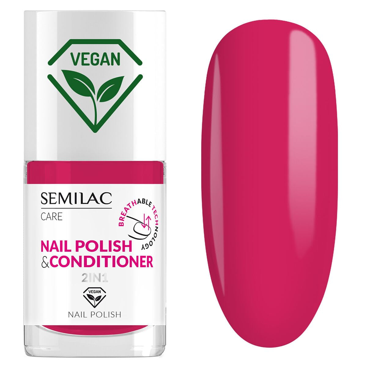 Semilac 030 Classic Oja Semilac cu balsam 2 în 1 TEHNOLOGIE RESPIRABILĂ 7ml