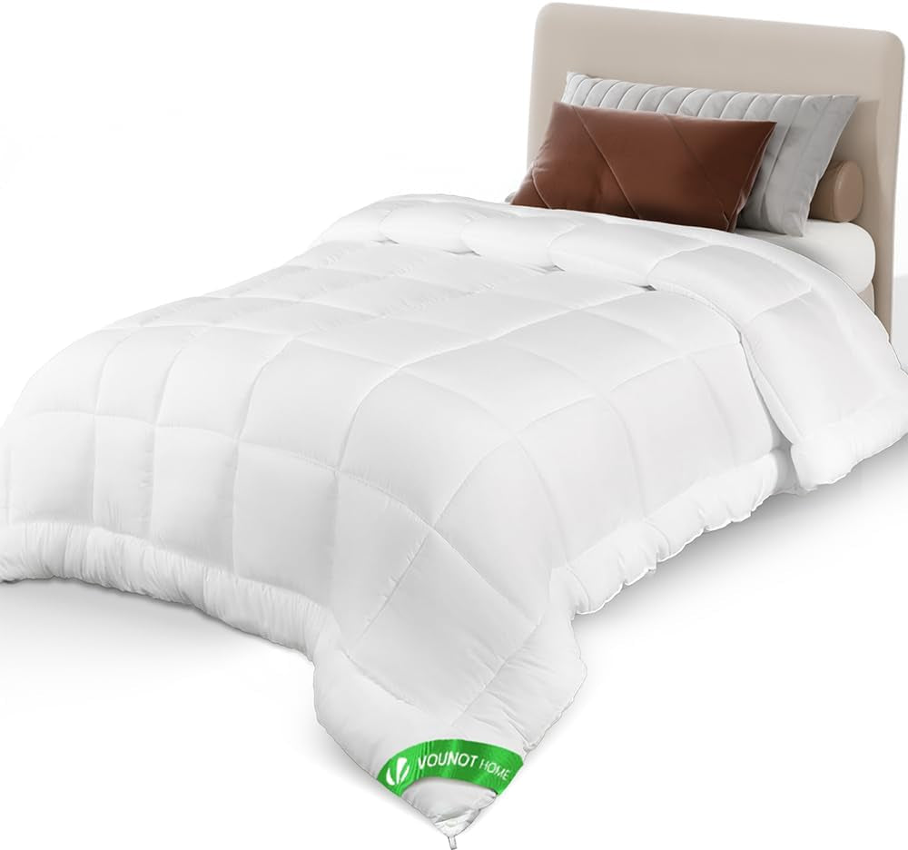 VOUNOT Duvet 155X200Cm, 4 Seasons Winter Duvet Set de 2 500GSM, constând din 2 plăpumi înnodate împreună Adaptable Duvet pentru vară și iarnă, Oeko-Tex Standard Plapumi si pilote Naty Shop Pătură ușoară de vară 155X200Cm