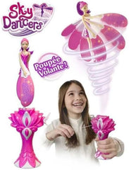 Lansay - Sky Dancers – Pretty Poppy – Magische Fliegende Puppe für Kinder ab 6 Jahren – Feenppuppe 18 cm – fliegt mit einem Launcher ohne Batterie – staunen Sie Ihre Kinder – Geschenkidee zum