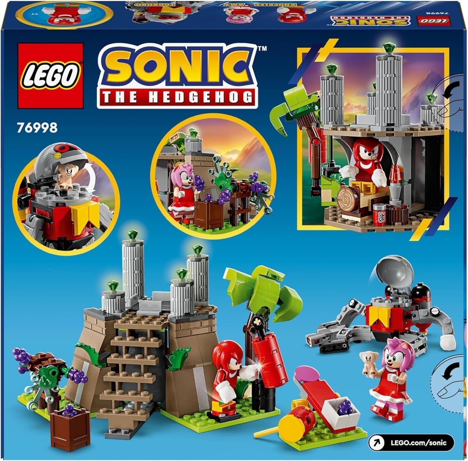 LEGO Sonic the Hedgehog Knuckles And The Shrine Of Master Emerald Zabawka kolekcjonerska Prezent dla graczy Zestaw przygodowy do budowania dla chłopców i dziewcząt w wieku 8 lat 76998 Zestawy do budowania Kup w sklepie LEGO