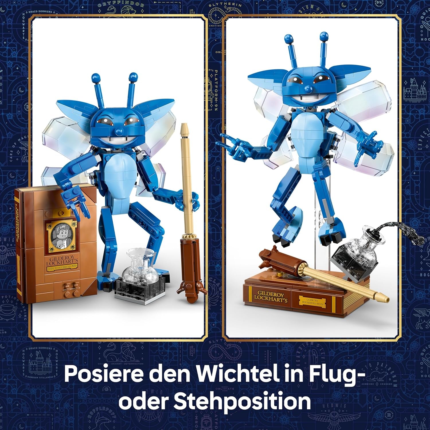 LEGO Harry Potter Wichtel - Dekofigur für Schlafzimmer oder Schreibtisch mit Gilderoy Lockharts Buch und Zauberstab - Merchandising -Geburtstagsgeschenk für Mädchen und Jungen ab 8 Jahren - 76461