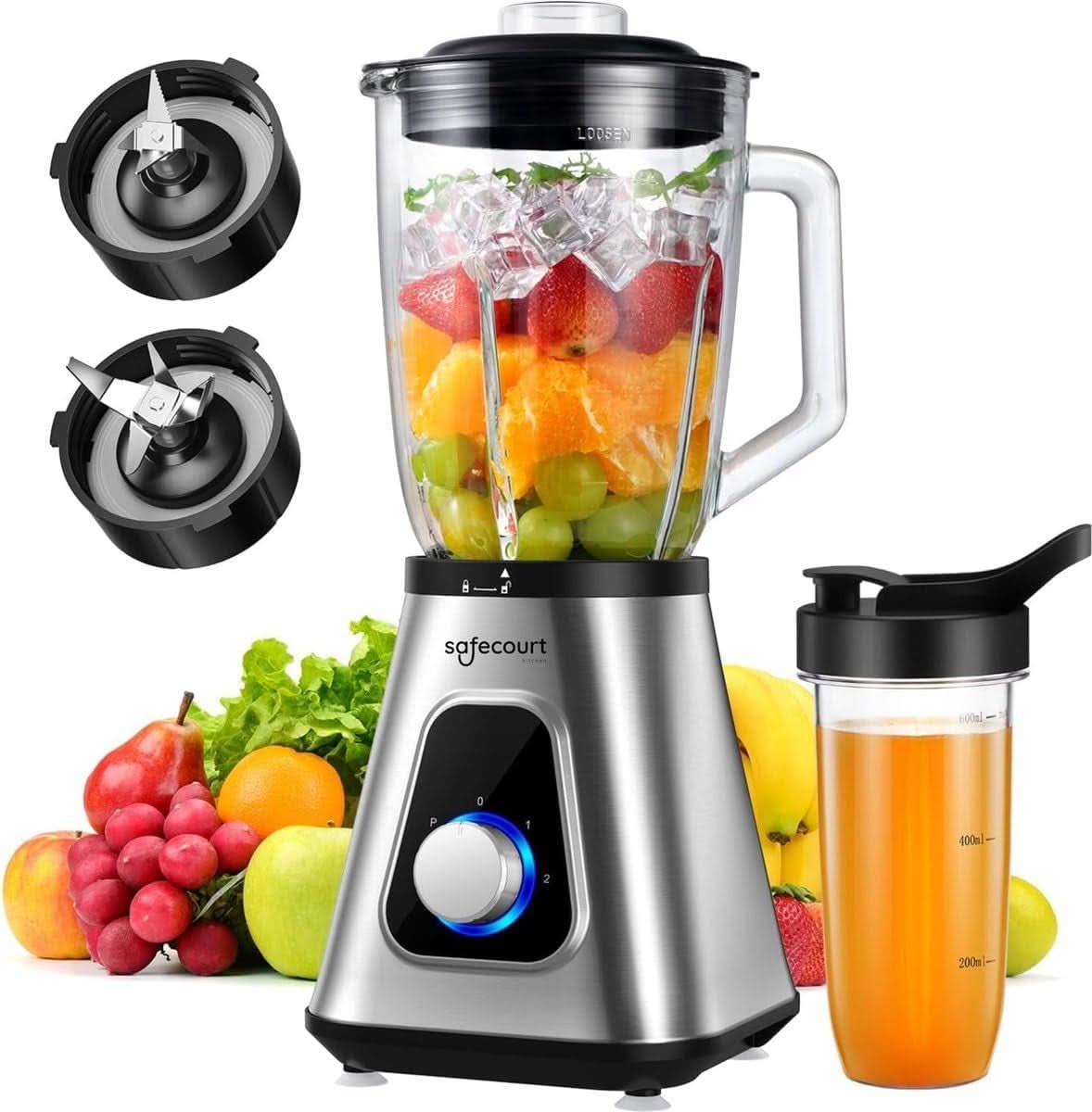 Kuchnia Safecourt - Blender - Blender sportowy - 1000 Watt - na wynos Beker - Smoothie Maker Kitchen Naty Shop