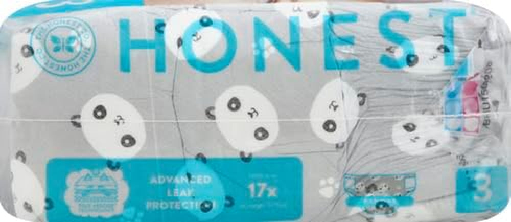 – Ekologiczne i wysokiej jakości pieluszki jednorazowe Pandy rozm. 3 (7,3–12,7 kg), 27 sztuk