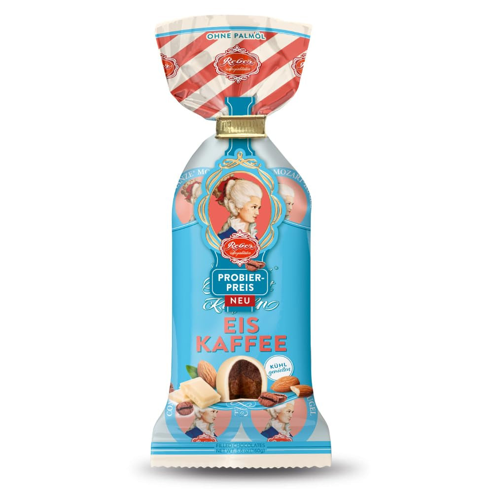 Kulki Reber Mozart z gorzką czekoladą, opakowanie 6 szt. z marcepanem i nugatem, wegańskie - 1 x 120 g