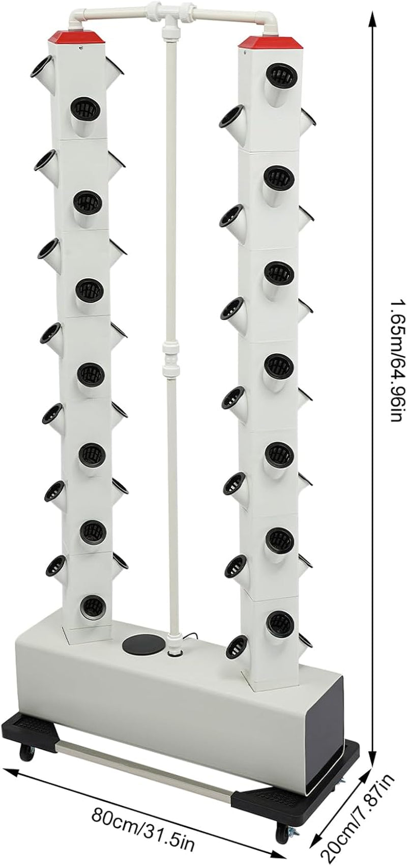 56 dołków 7-poziomowy system hydroponiczny Zestaw do uprawy bezglebowej Wieża aeroponiczna System uprawy hydroponicznej z pompą nawadniającą Adapter czasowy do uprawy na grządce i doniczce siatkowej