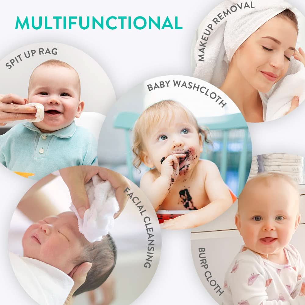 Prince Lionheart, 9400 Pânze de bambus reutilizabile Warmies, Wit Count Servetele Umede Bebelusi Naty Shop