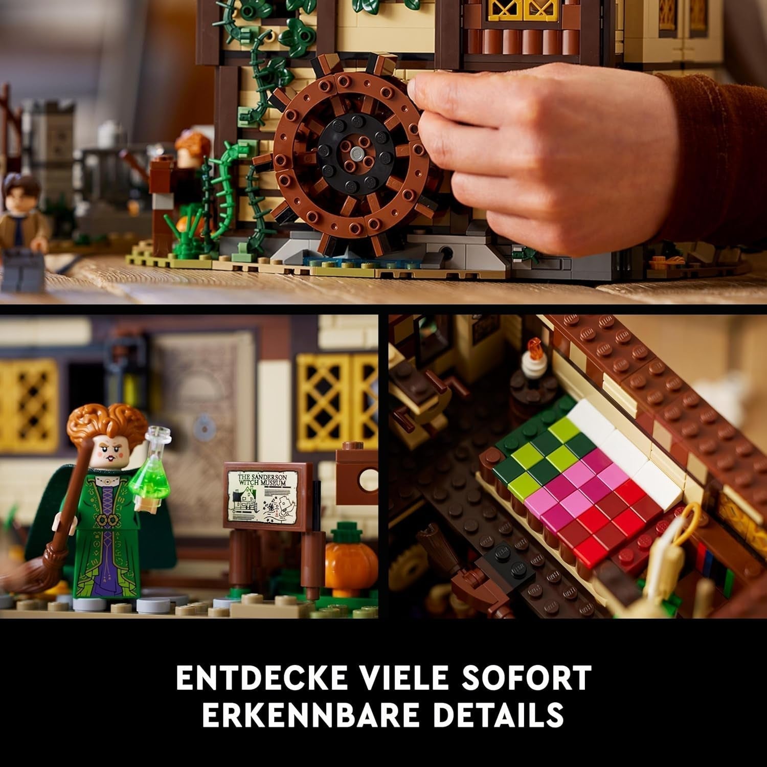 LEGO Ideas Hocus Pocus: Dom czarownicy sióstr Sanderson, zestaw do kolekcji dla dorosłych z domem, 6 minifigurek i akcesoria, kobieta i mężczyzna 21341 Zestawy do budowania Besuche w sklepie LEGO
