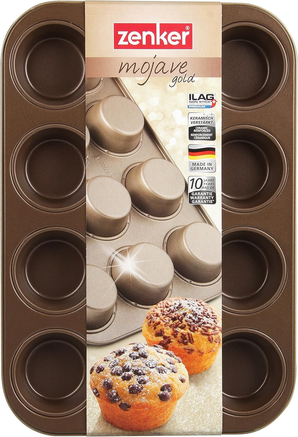 Zenker, forma do muffinów Ø 7 cm, MOJAVE GOLD Formy i blachy do pieczenia Naty Shop