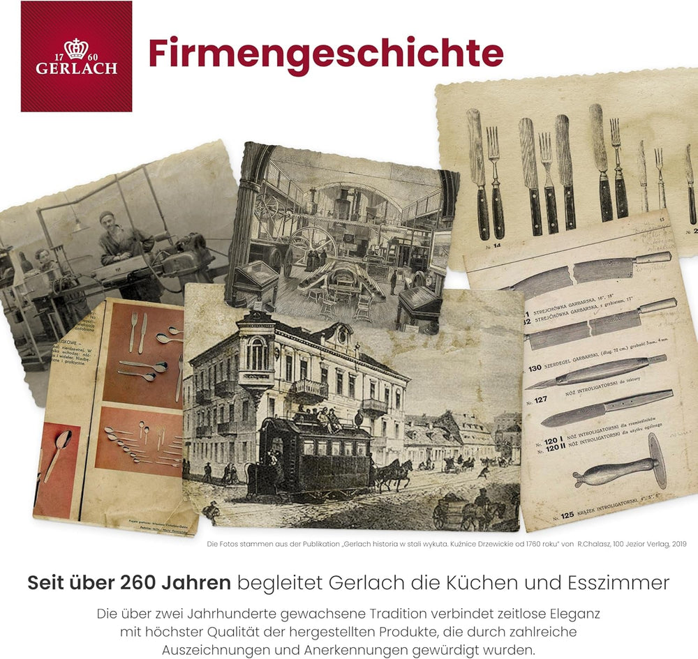 Set de veselă Gerlach 1760 - 18 piese - Serviciu de masă pentru 6 persoane - Set de farfurii - Porțelan modern, alb