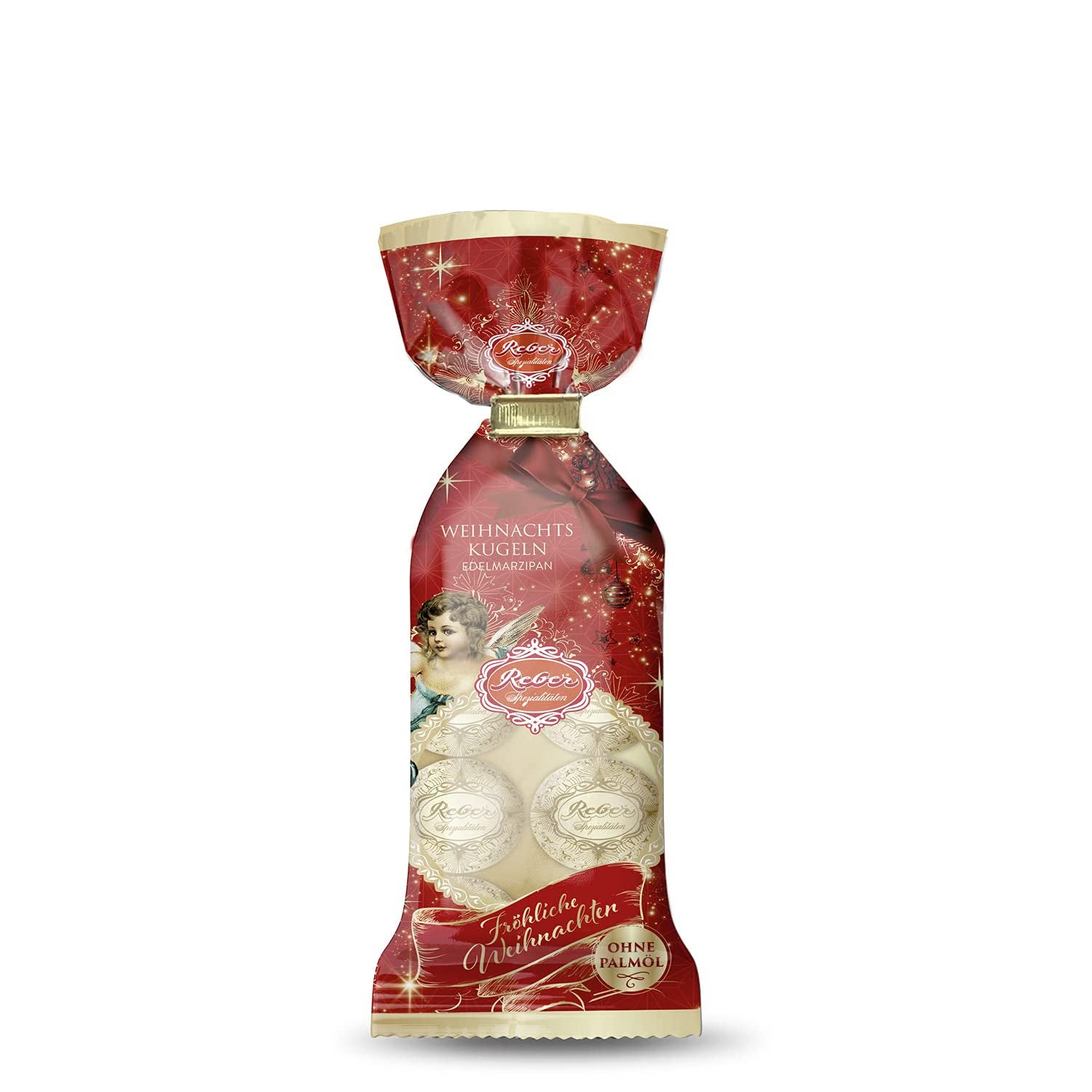 Kulki Reber Mozart z gorzką czekoladą, opakowanie 6 szt. z marcepanem i nugatem, wegańskie - 1 x 120 g