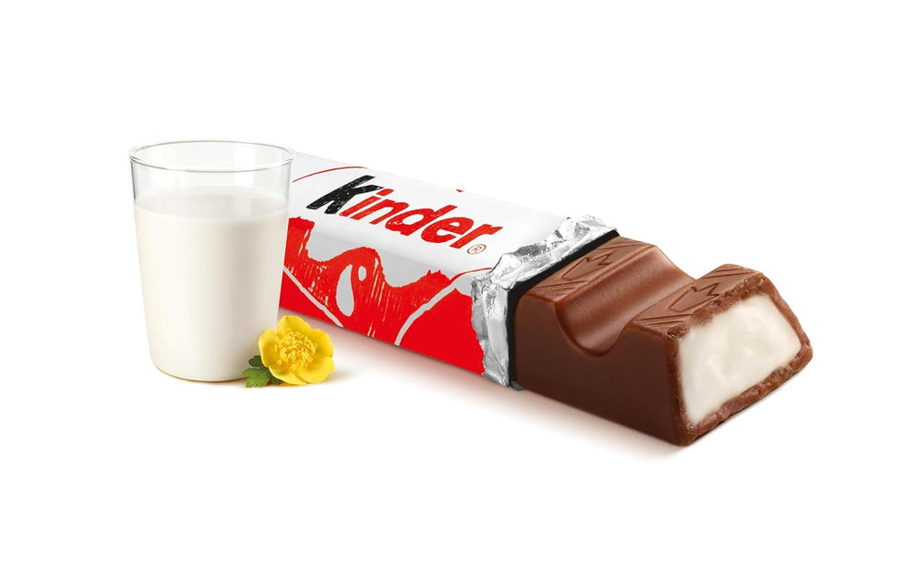 Kinder Chocolate - Nadziewane batoniki mlecznej czekolady - 1 opakowanie zawierające 24 pojedyncze batoniki (24 x 12,5 g).