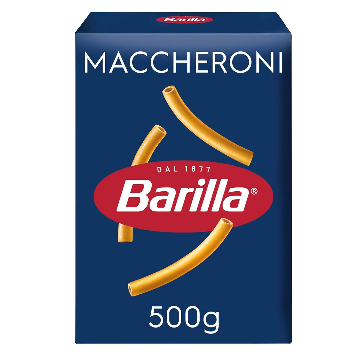 Makaron Barilla Klasyczny Maccheroni nr. 44 sztuk wysokiej jakości pszenicy durum, zawsze al dente, 500g