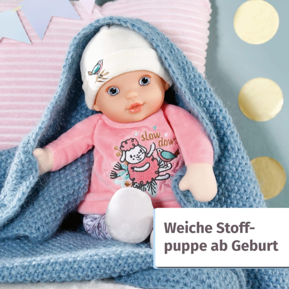Zapf Creation 706428 Baby Annabell Sweetie pentru bebeluși 30Cm - Păpușă de cârpă roz moale pentru bebeluși, zornăitor integrat, lavabilă, poate fi folosită de la naștere. Papusi Naty Shop