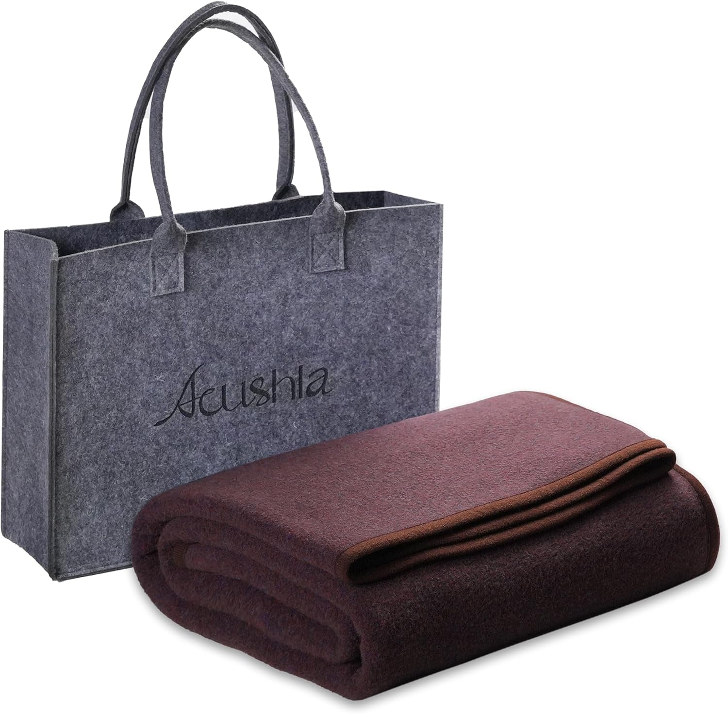 ACUSHLA 200,7X160 cm, 1,7 kg, koc, wełniany koc, ciepły koc podróżny, koc z dzianiny, dekoracyjny, narzuty na sofę, krzesło, kanapę, łóżko, salon, kemping, odpowiednie na każdą porę roku Ww203 Łóżka i narzuty Beuche den ACUSHLA-Store Brown 79" X 59"