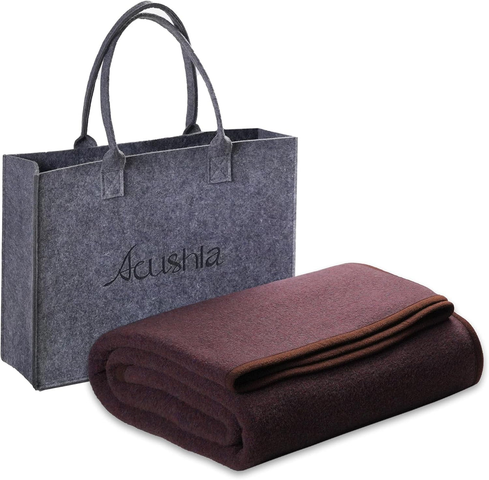 ACUSHLA 200,7X160 cm, 1,7 kg, koc, wełniany koc, ciepły koc podróżny, koc z dzianiny, dekoracyjny, narzuty na sofę, krzesło, kanapę, łóżko, salon, kemping, odpowiednie na każdą porę roku Ww203 Łóżka i narzuty Beuche den ACUSHLA-Store Brown 79" X 59"