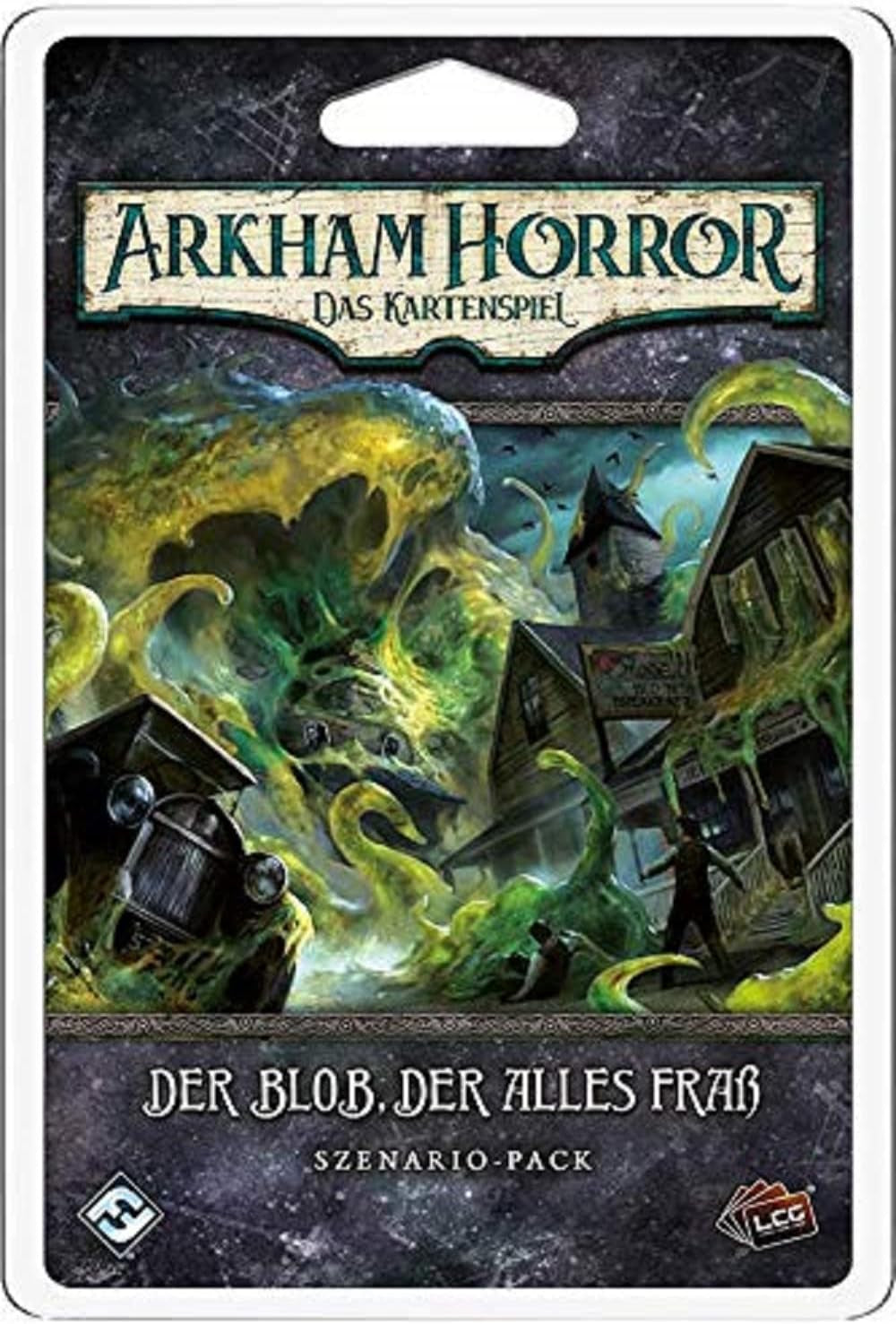 Gry o lotach fantasy, Horror w Arkham: LCG, Gra podstawowa, Gra ekspercka, Gra karciana, 1–4 graczy, Wiek 14+, 45+ minut, Niemiecki, Wielokolorowy, Kolorowy